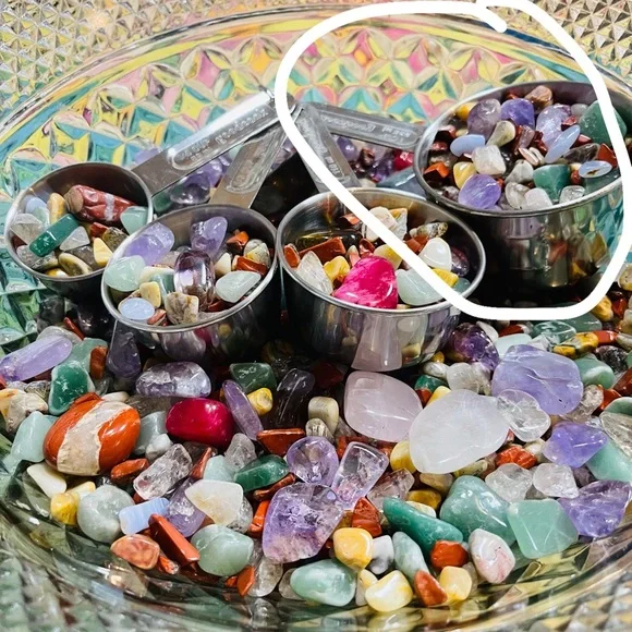 Large Crystal Confetti, Crystal tumbles, Crystal Chips, Mixed Crystals - Picture 2 of 2